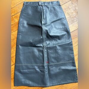 Diesel Black Leather Pencil Skirt